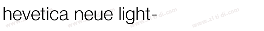 hevetica neue light字体转换